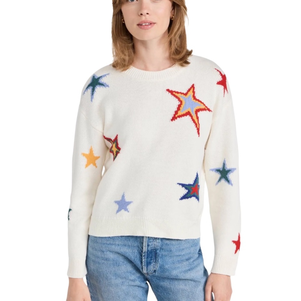 Rails Perci Cotton Cashmere Multi Colour Star Sweater